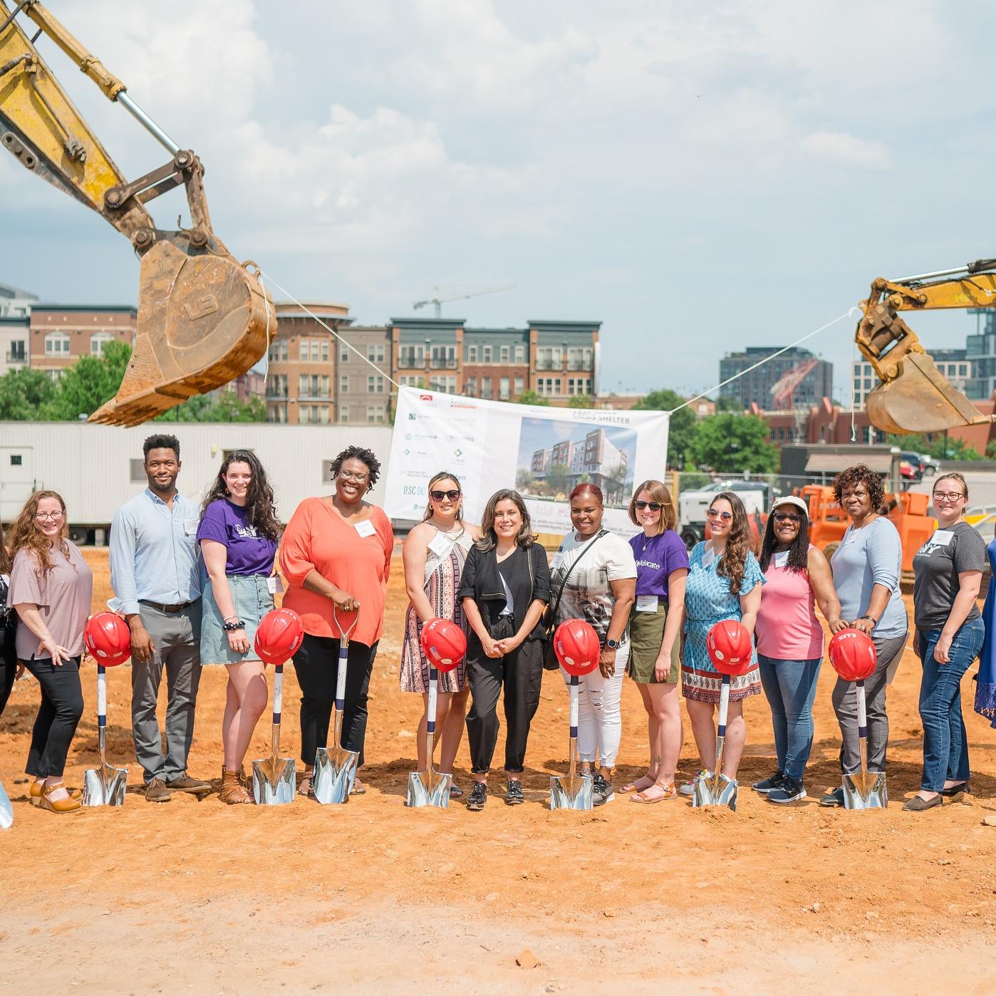 DC SAFE staff and supporters at the groundbreaking of its new SAFE Space shelter, a project funded by BlueHub.