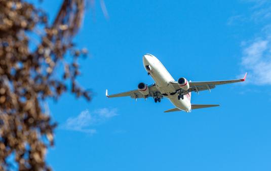 Photo of plane landing